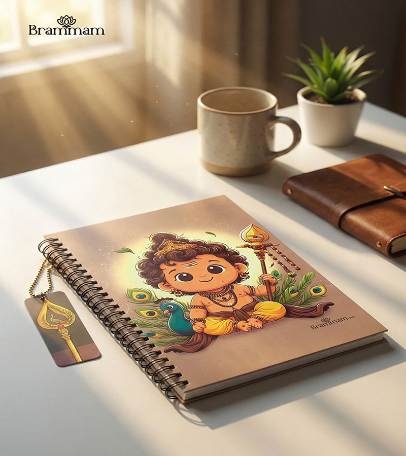 Premium Cute Muruga A5 Unruled Notebook - Set of Two - Image 4