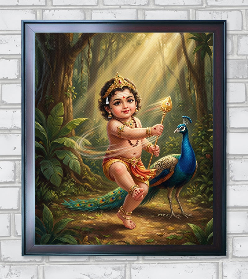 Little Muruga’s adorable Vel Practice - Concept Art