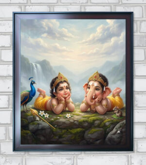 Mount Kailash - Ganesh and Murugan - Concept Art