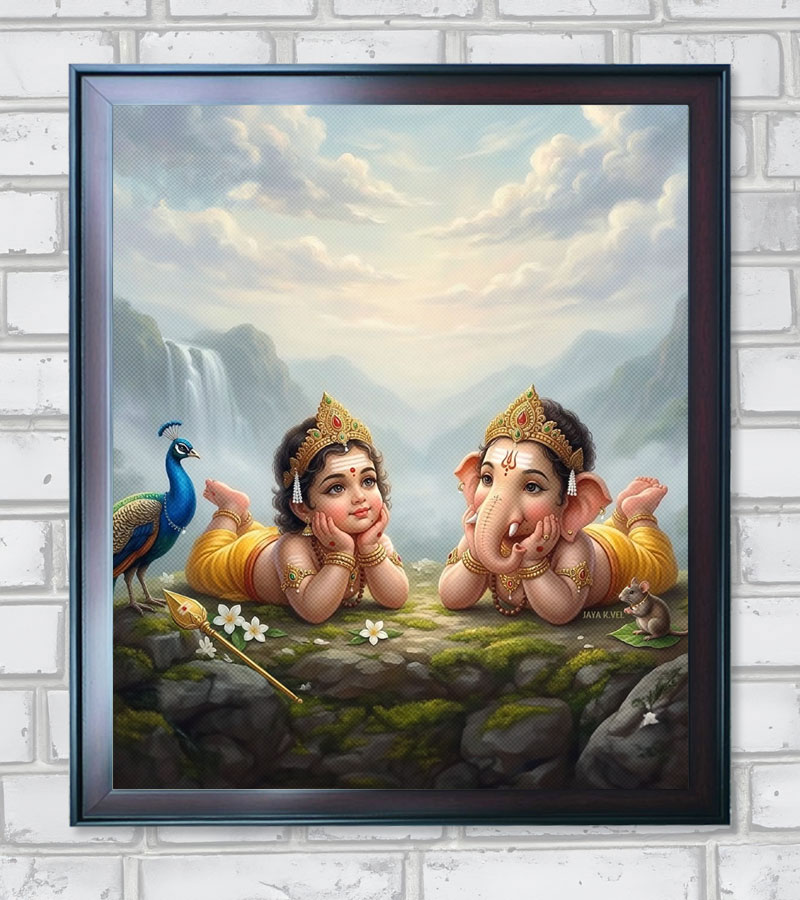 Mount Kailash - Ganesh and Murugan - Concept Art